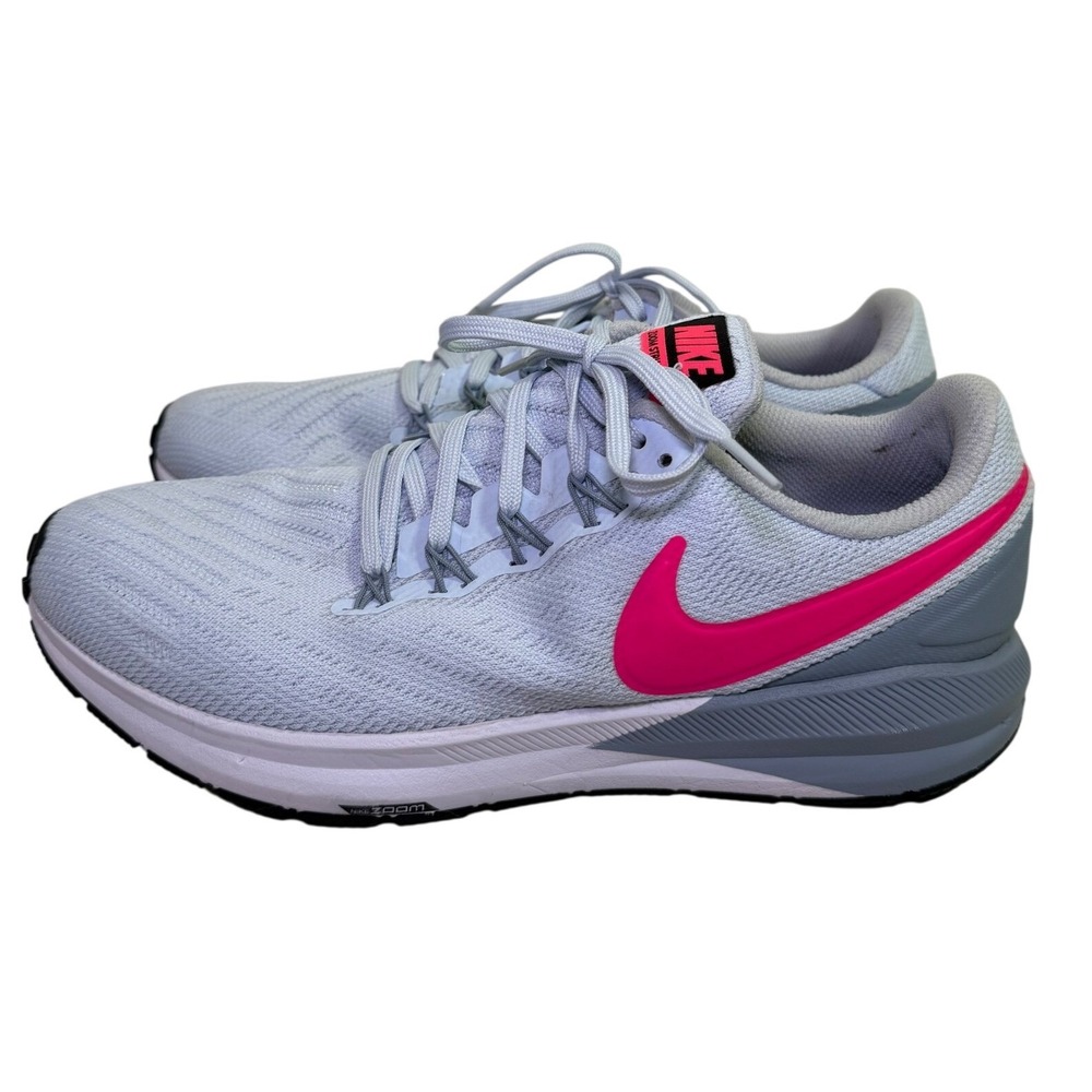 Nike Air Zoom Structure 22 Running Shoes Womens 9.5 Grey Pink AA1640-402‎
